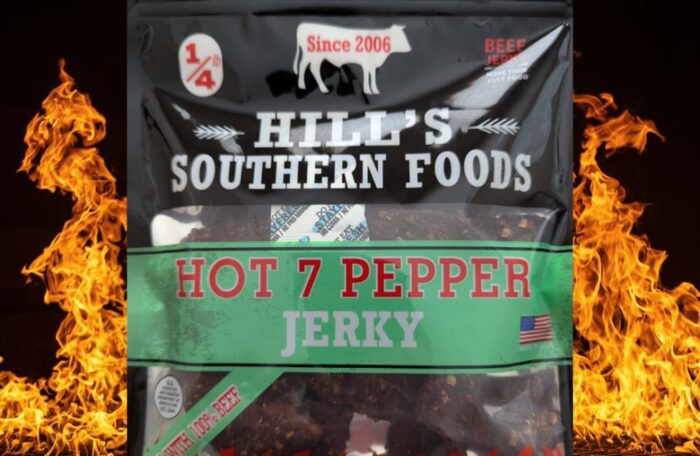 Hot 7 Pepper Beef Jerky <br> 1/4 lb